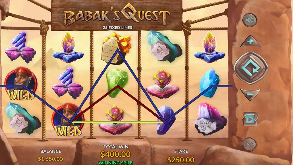 Screenshot of Babak's Quest slot from Maverick