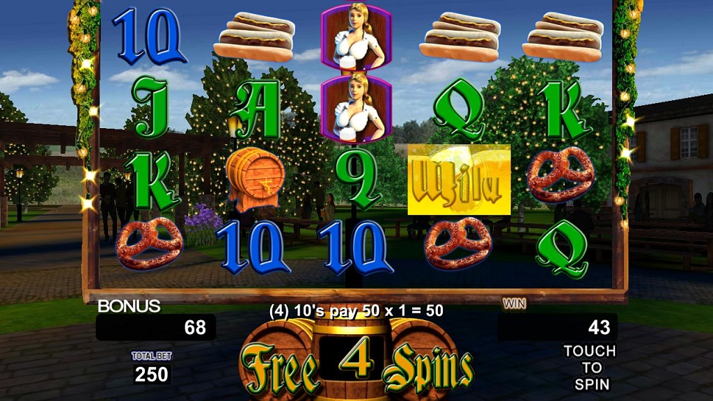 Screenshot of Beer Garden slot from NetPlay