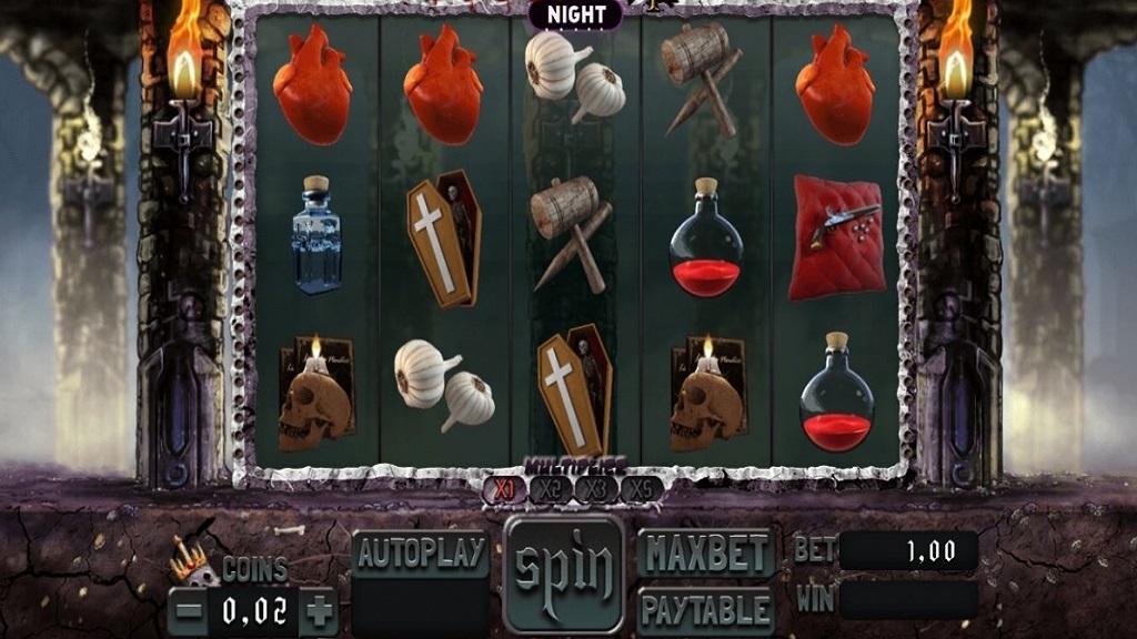 Screenshot of Blood Night slot from Tuko