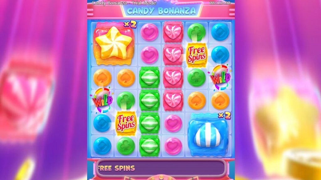 Screenshot of Candy Bonanza slot from PocketGamesSoft