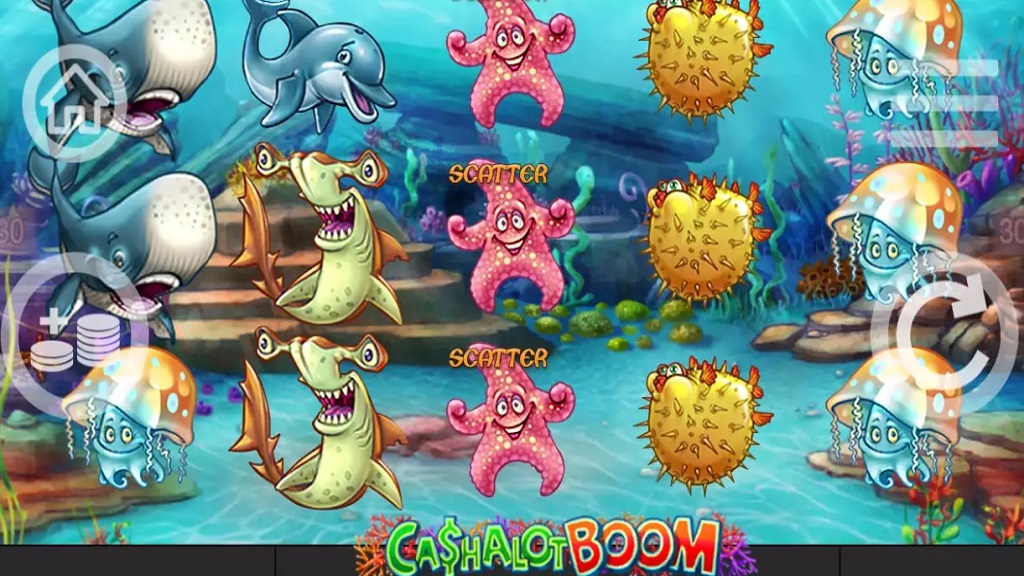 Screenshot of Cashalot Boom slot from Noble Gaming