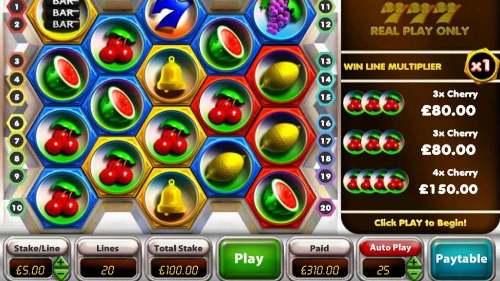 Screenshot of Cashdrop slot from OpenBet