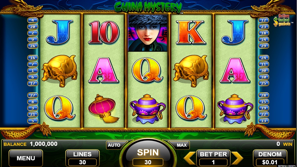 Screenshot of China Mystery slot from Konami