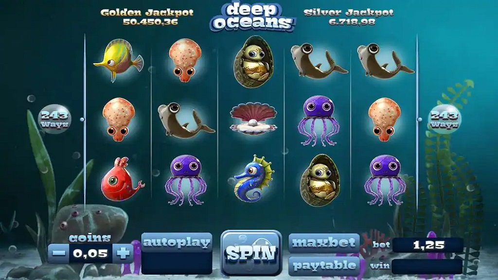 Screenshot of Deep Oceans slot from Tuko