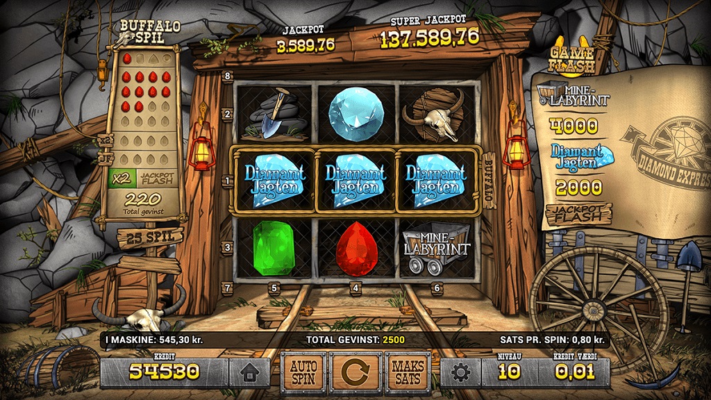 Screenshot of Diamond Express slot from Magnet Gaming