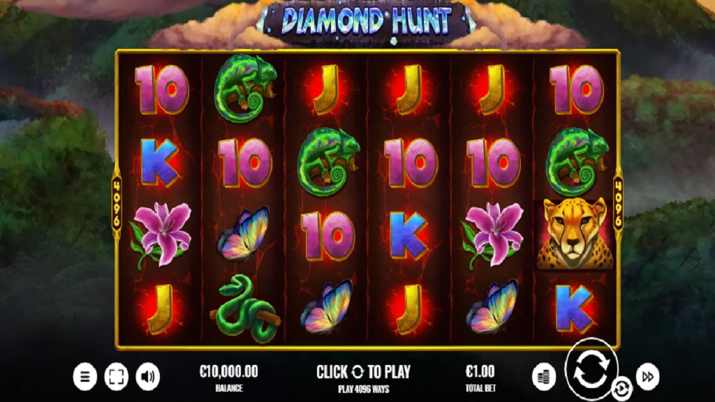 Screenshot of Diamond Hunt slot from Platipus