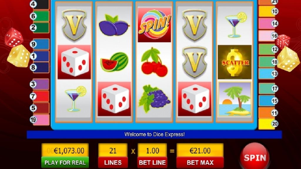 Screenshot of Dice Express slot from Viaden