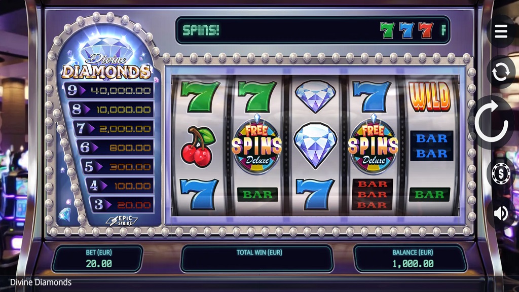 Screenshot of Divine Diamonds slot from NothernLights