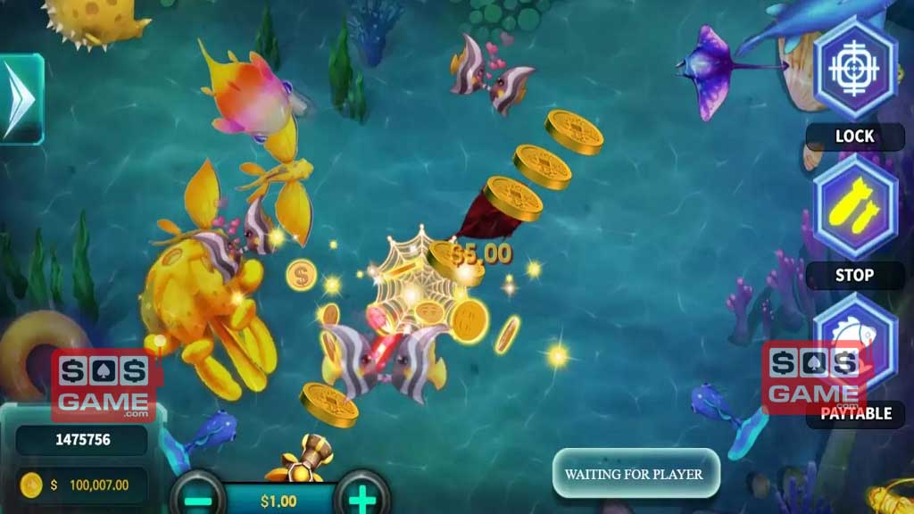 Screenshot of Fish Hunter slot from Amazing Gaming