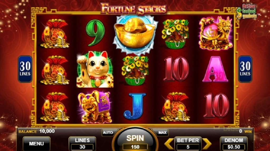 Screenshot of Fortune Stacks slot from Konami