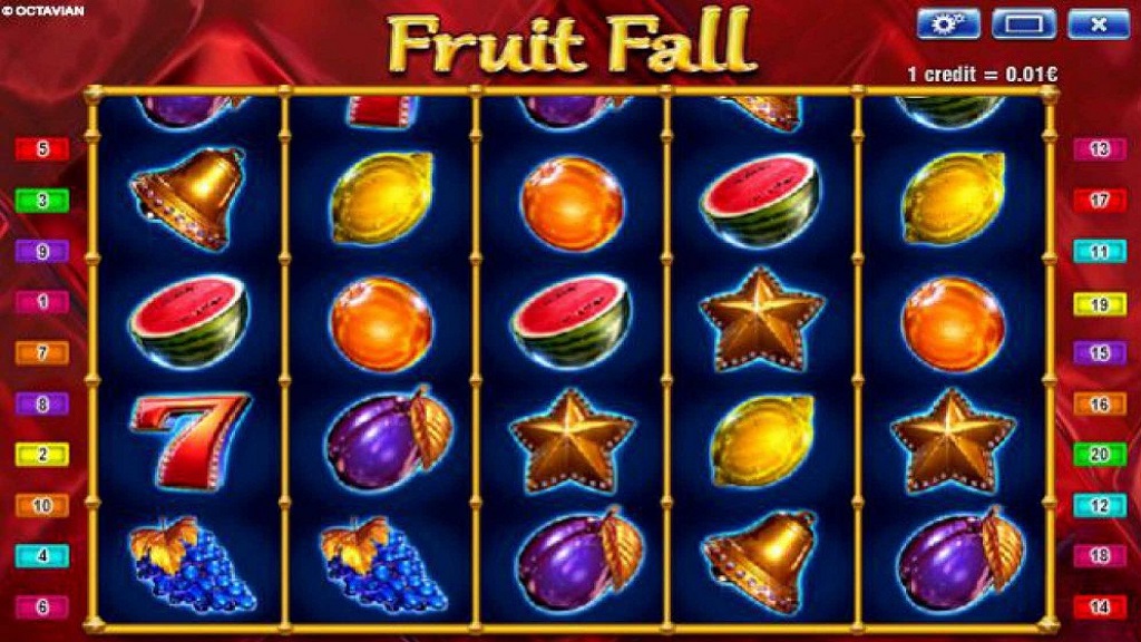 Screenshot of Fruit Fall slot from Octavian
