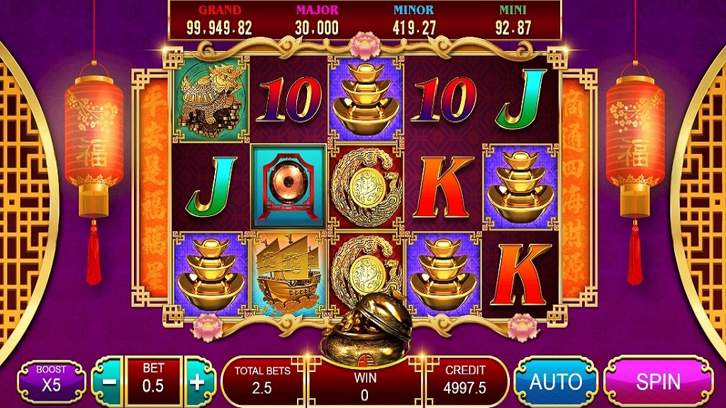 Screenshot of Fu Lu Shou XI slot from Popular Gaming
