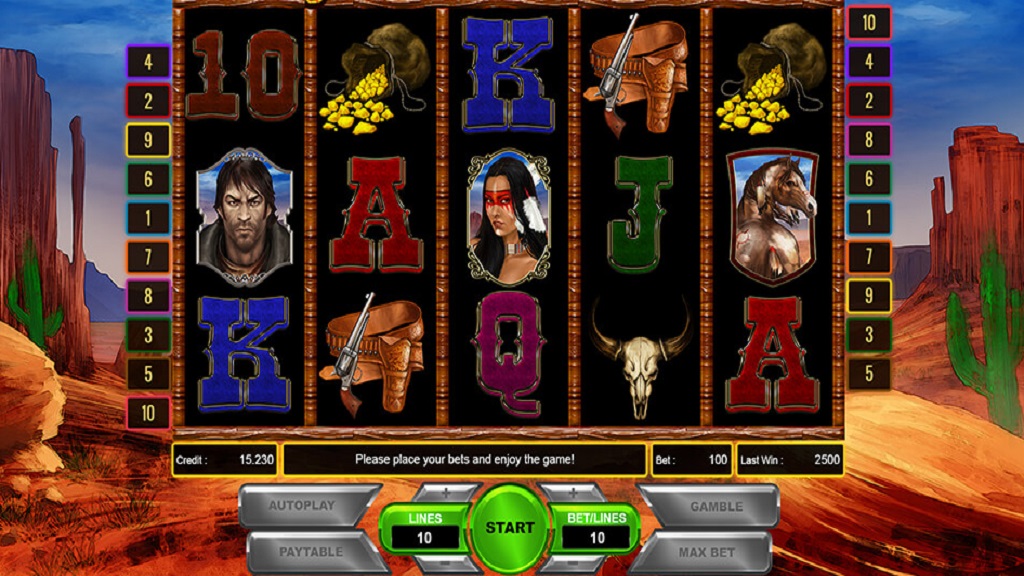 Screenshot of Golden Bullets slot from Platin Gaming