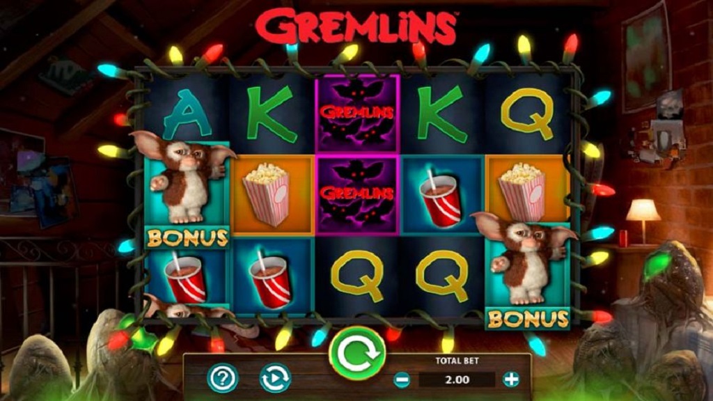 Screenshot of Gremlins slot from Red 7