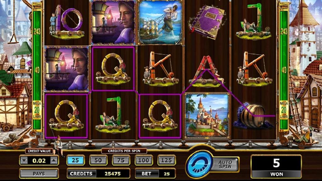 Screenshot of Gulliver's Travels slot from NYX Gaming