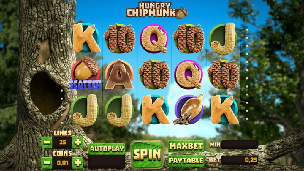 Screenshot of Hungry Chipmunk slot from Tuko