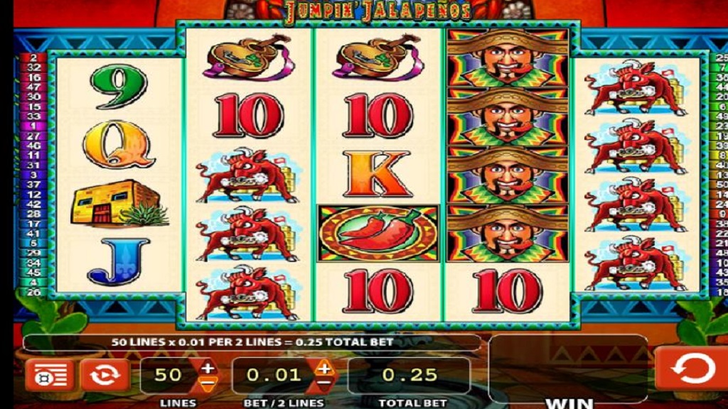 Screenshot of Jumpin' Jalapenos with Quick Strike slot from Konami