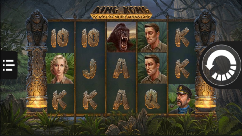 Screenshot of King Kong: Island of Skull Mountain slot from NYX Gaming