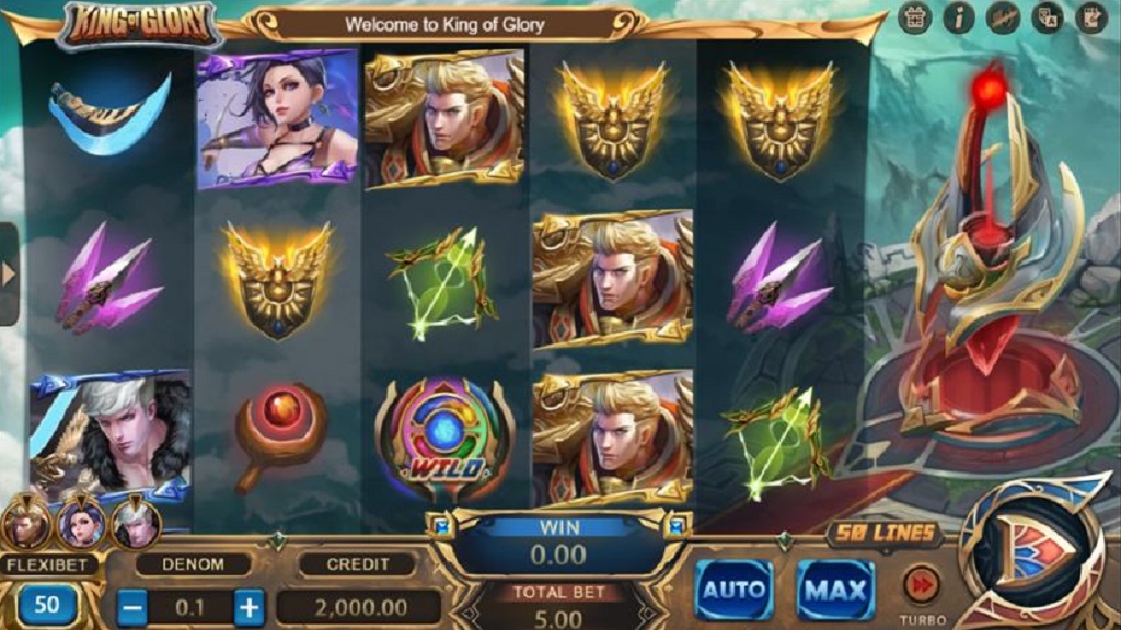 Screenshot of King of Glory slot from XIN Gaming