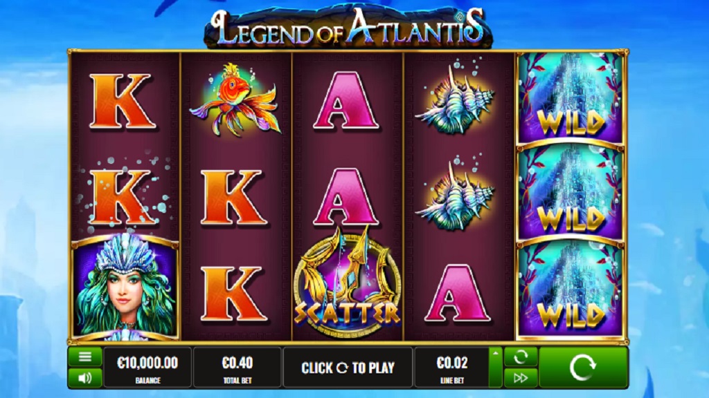 Screenshot of Legend of Atlantis slot from Platipus