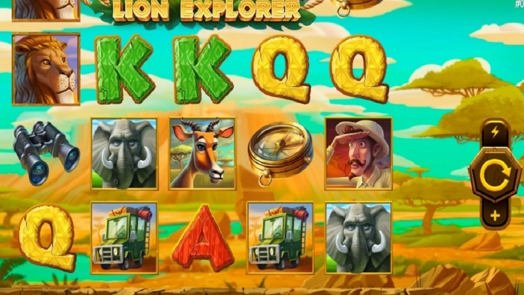 Screenshot of Lion Explorer slot from Mobilots