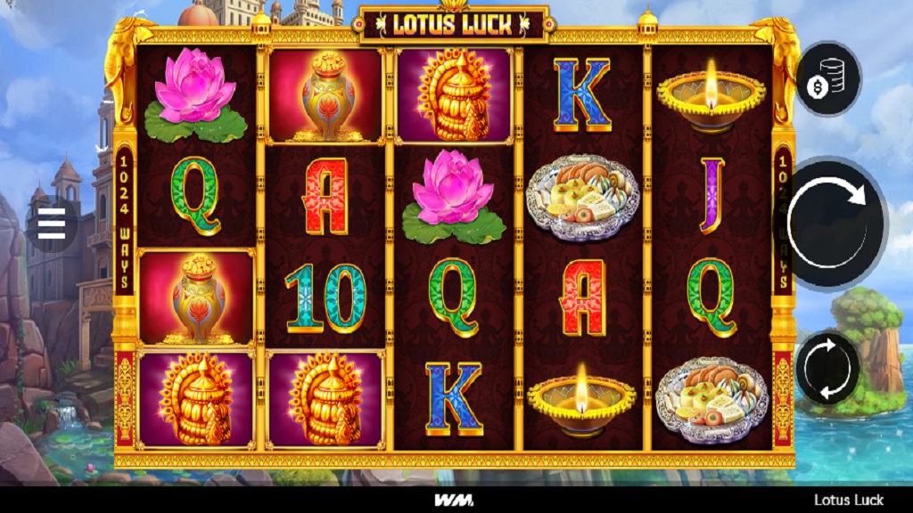 Screenshot of Lotus Luck slot from World Match