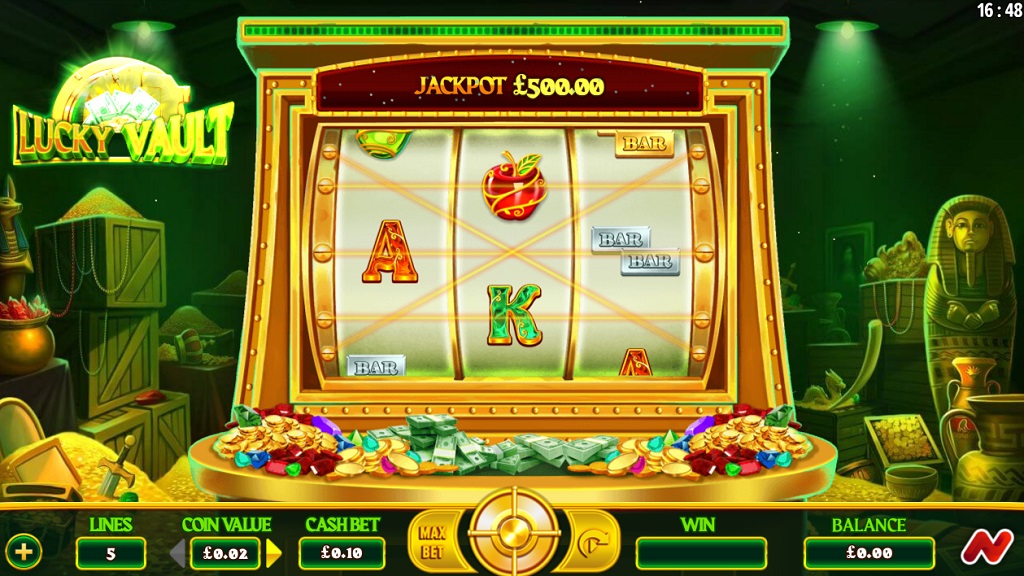 Screenshot of Lucky Vault slot from NetGaming