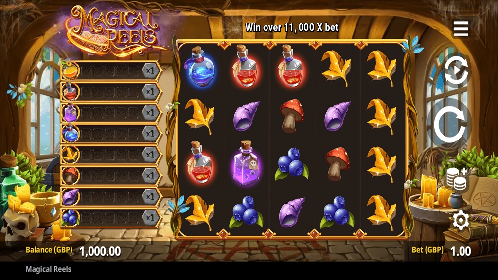 Screenshot of Magical Reels slot from NothernLights
