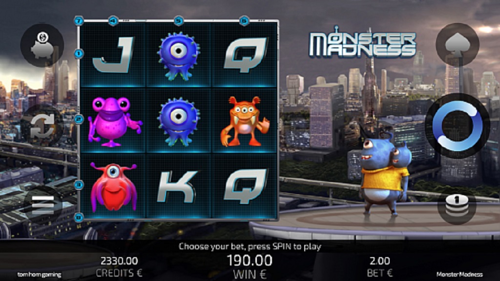 Screenshot of Monster Madness slot from TomHorn Gaming