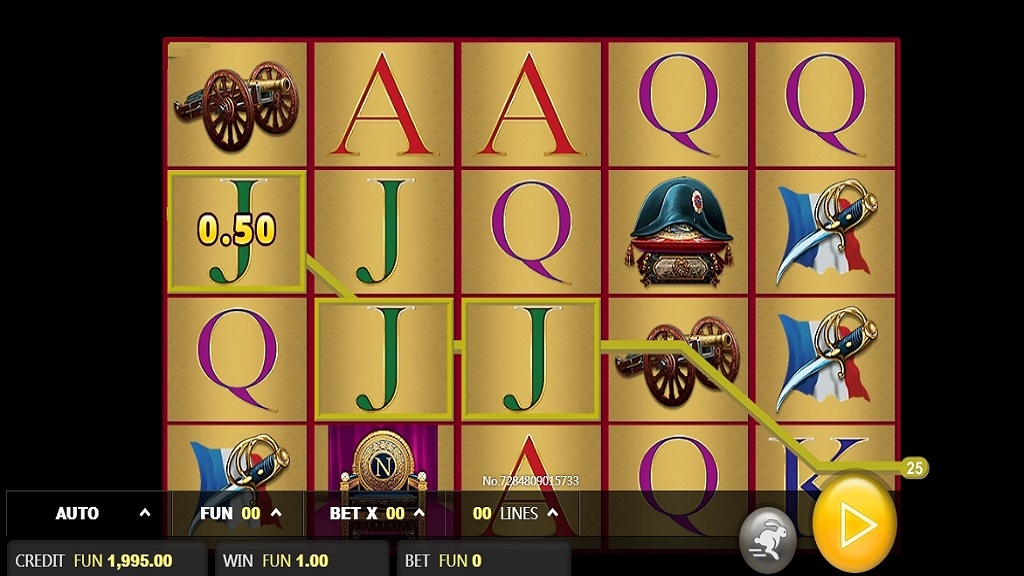 Screenshot of Napoleon slot from JDB168