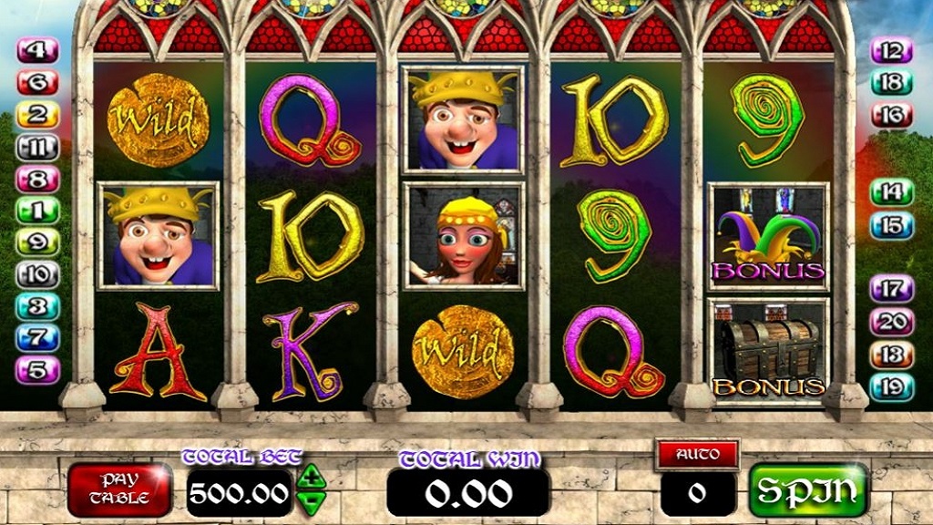 Screenshot of Notre Dame slot from Mazooma