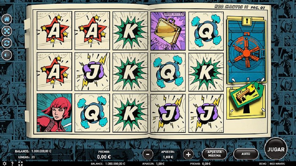 Screenshot of Red Mantis slot from R Franco Games