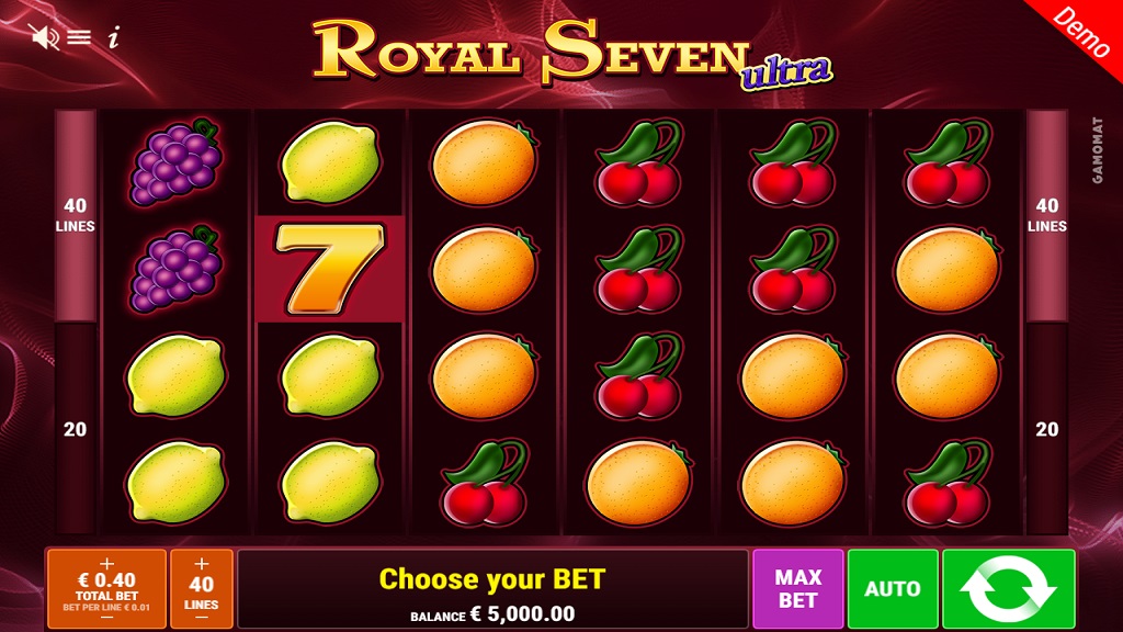 Screenshot of Royal Seven Ultra slot from Gamomat