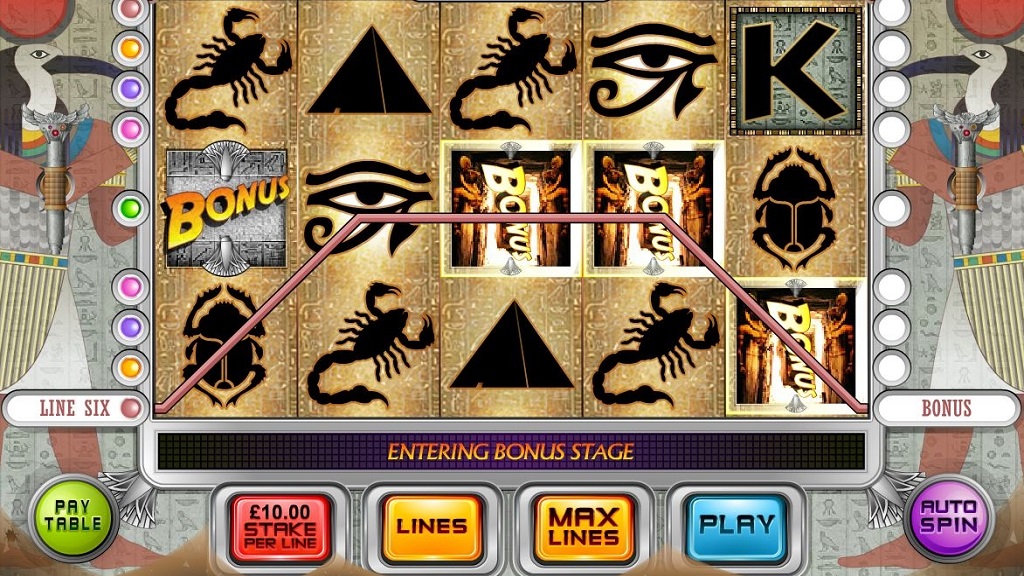 Screenshot of Sands of Fortune slot from OpenBet