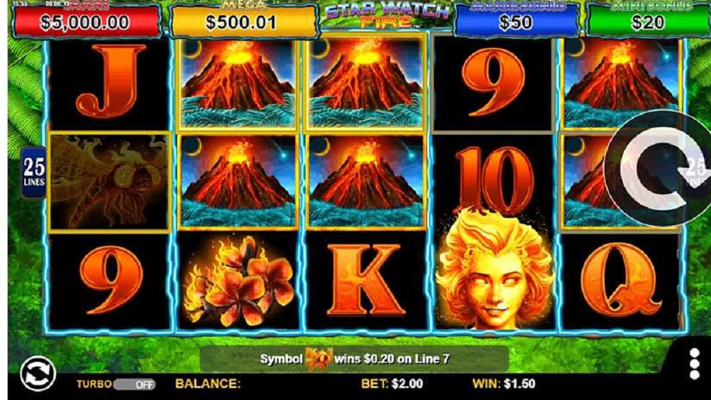 Screenshot of Star Watch slot from Konami