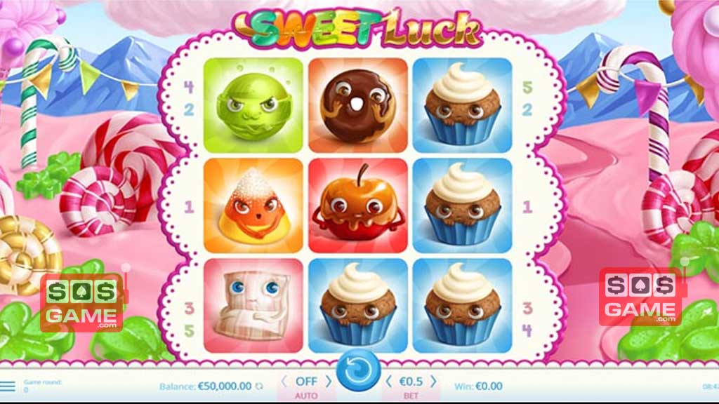 Screenshot of Sweet Luck slot from Amazing Gaming