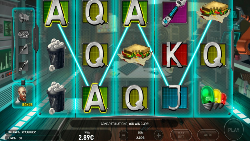 Screenshot of Time Lab slot from R Franco Games