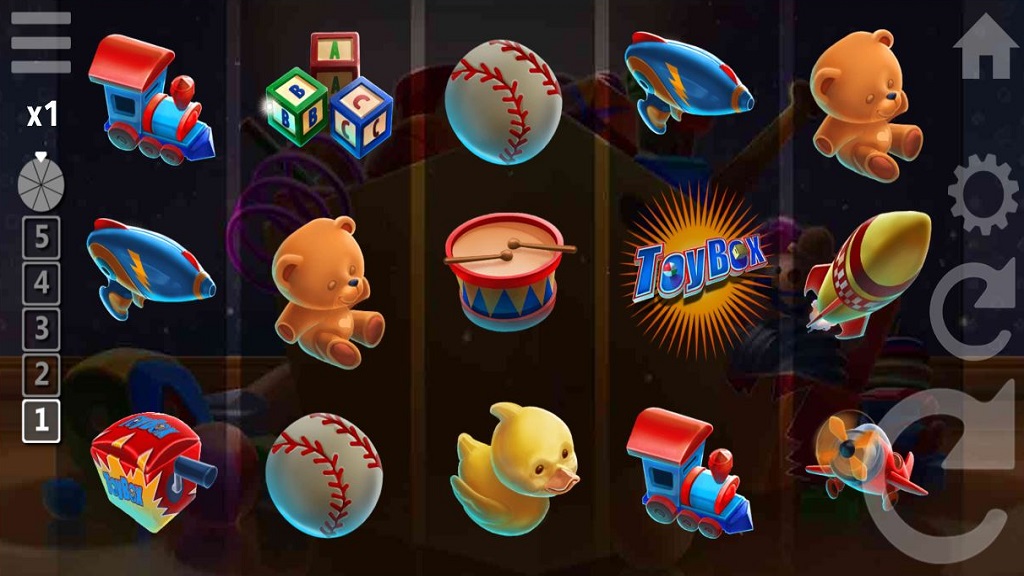 Screenshot of Toy Box slot from Concept Gaming