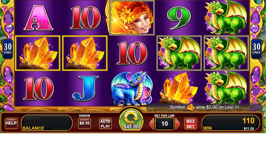 Screenshot of Volcanic Rock Fire Twin Fever slot from Konami