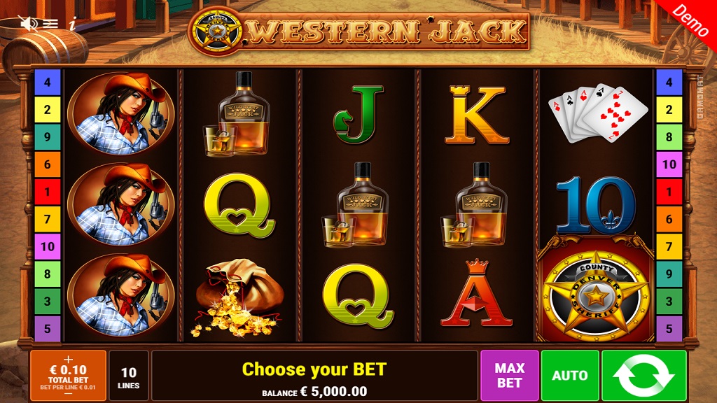 Screenshot of Western Jack slot from Gamomat