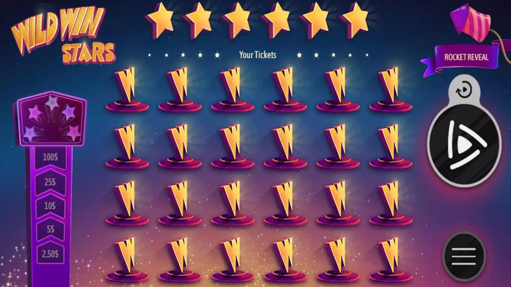 Screenshot of Wild Win Stars slot from NeoGames