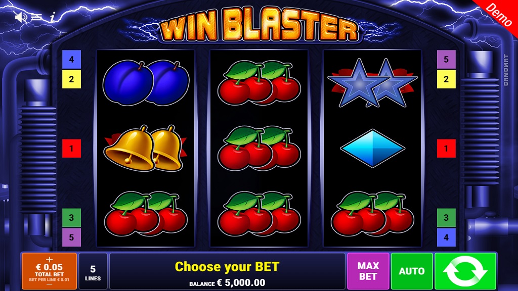 Screenshot of Win Blaster slot from Gamomat