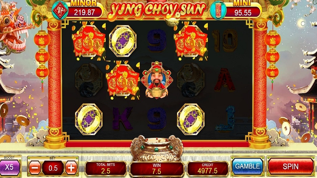 Screenshot of Ying Choy Sun slot from Popular Gaming